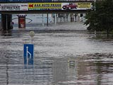 nábřeží kap. Jaroše u Vltavské při povodni