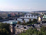 mosty na Vltavě z Letné
