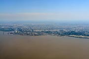 pohled na Buenos Aires z letadla