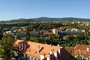 pohled na Kleť z věže zámku v Českém Krumlově