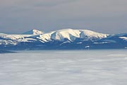 pohled z Ještedu na Sněžku, Luční horu