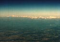 Alpy z letadla nad Itálií