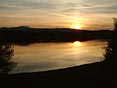 západ slunce za rybníkem Sedlec