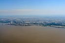 pohled na Buenos Aires z letadla