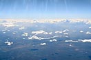 pohled z letadla nad Argentinou