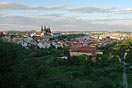 pohled na Pražský hrad, Malou Stranu od Strahovského kláštera